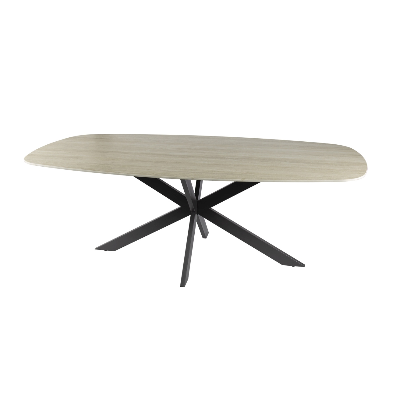 Esstisch Joradis - Keramik in Travertin-Optik Beige, 215 cm