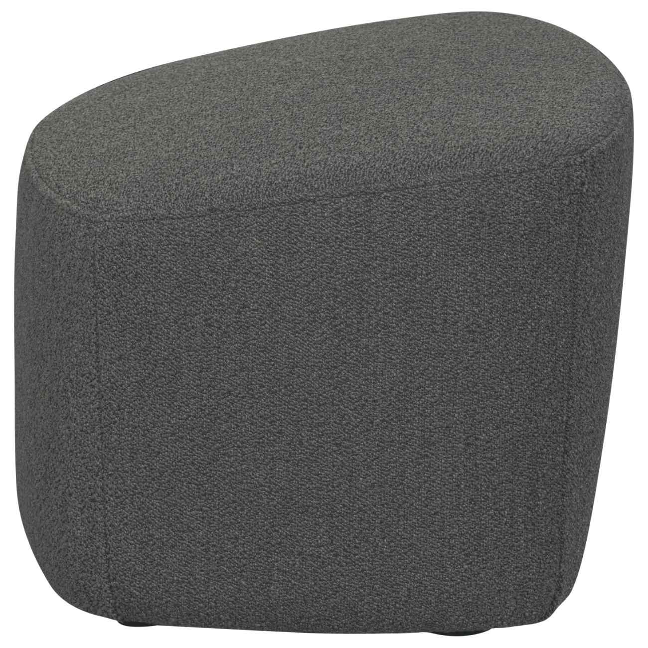 Hocker Lofty aus Boucle-Stoff, Dunkelgrau