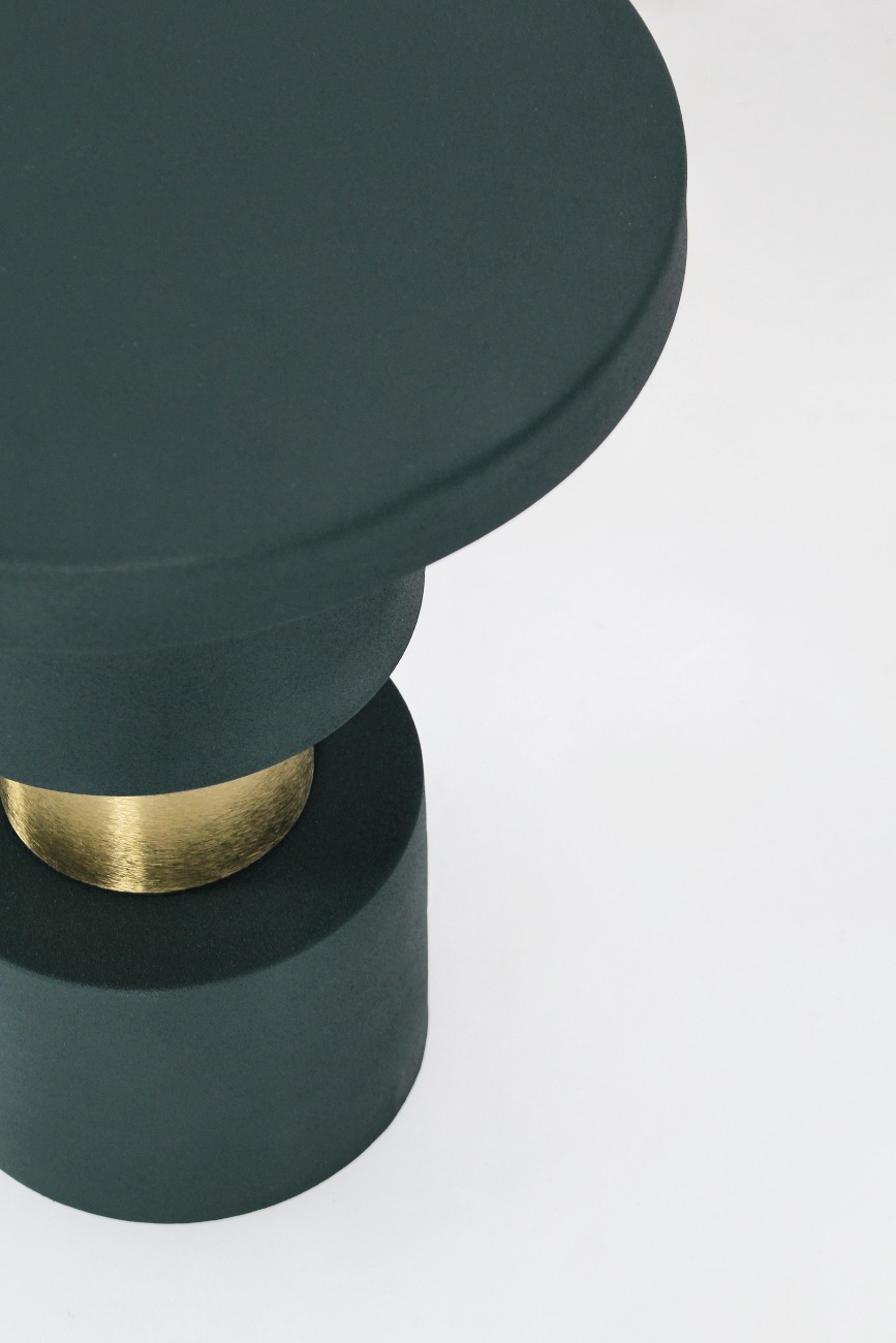 Beistelltisch Mitul aus Metall, Anthrazit