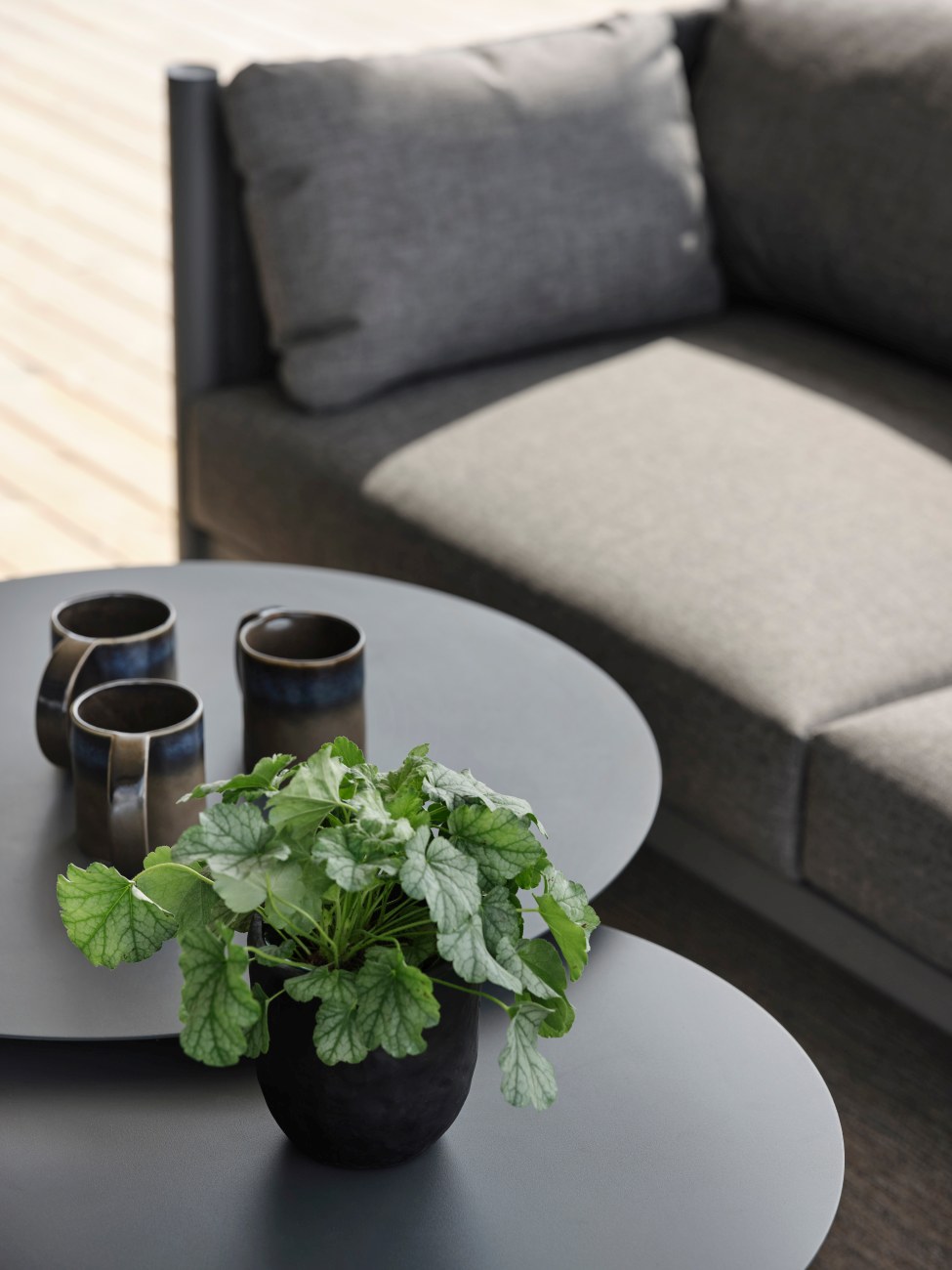 Gartencouchtisch Mill Ø 60 cm, Anthrazit