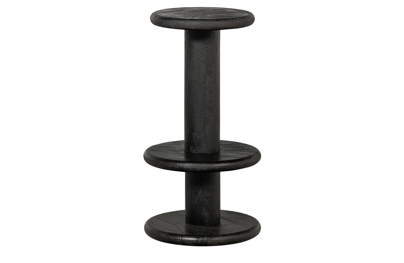 Barhocker Kolby aus Mangoholz Schwarz, Ø 40 cm Barhocker Kolby aus Mangoholz Schwarz, Ø 40 cm
