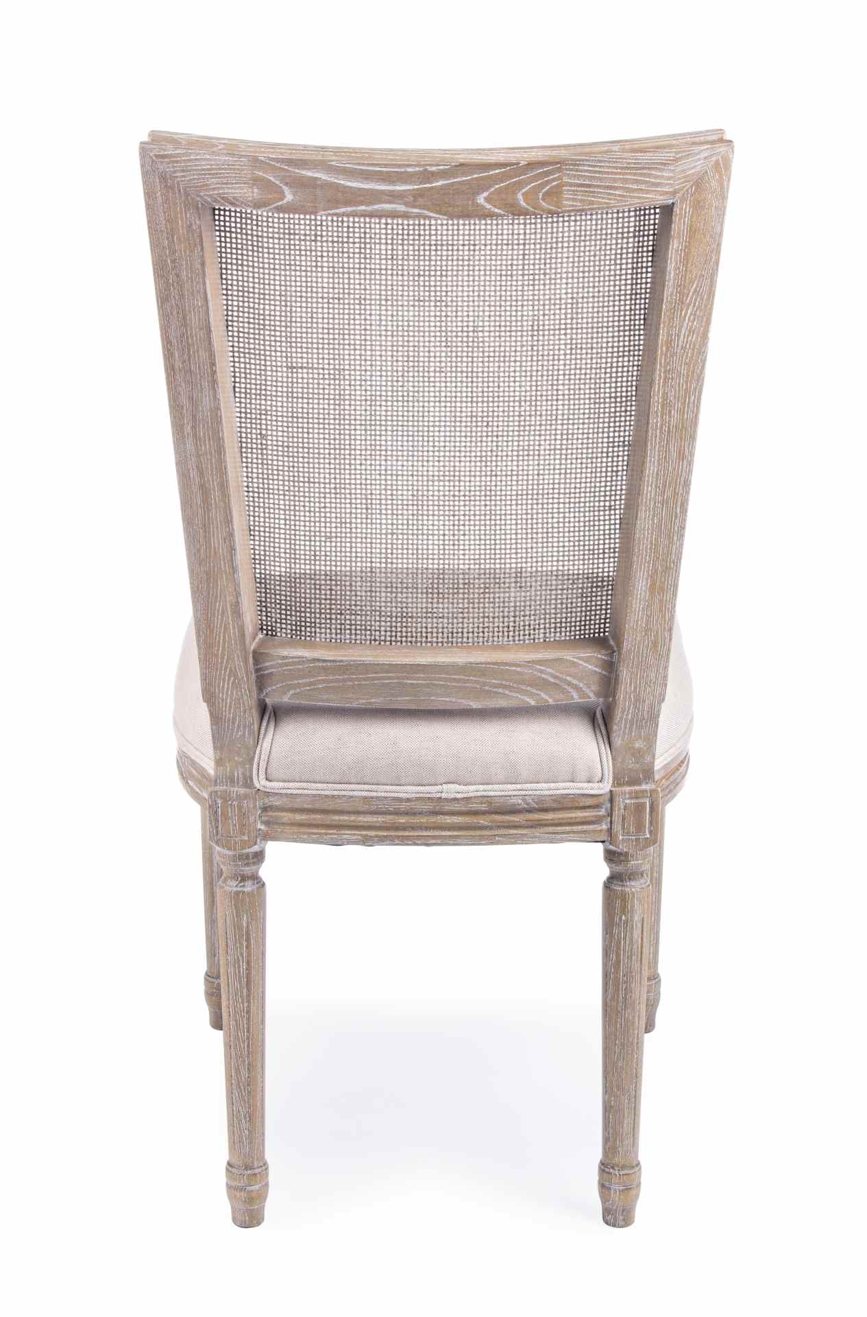 Der Esszimmerstuhl Liliane überzeugt mit seinem klassischen Design. Gefertigt wurde der Stuhl aus Eschenholz, welches einen natürlichen Farbton besitzt. Die Sitzfläche ist aus einem Mix aus Baumwolle und Leinen gefertigt, welche einen Beigen Farbton besit