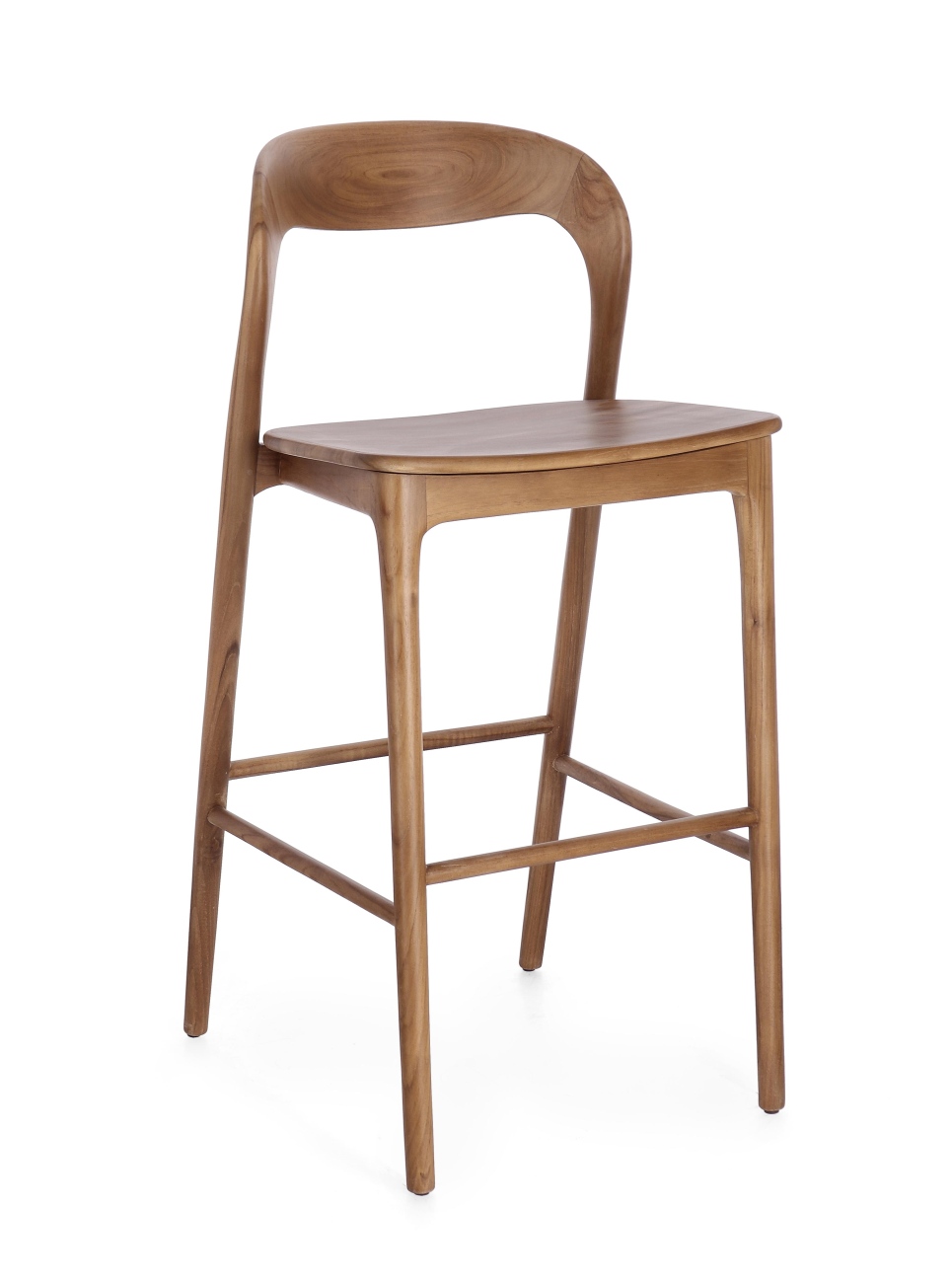 Barhocker Miley aus Teakholz, Natur Barhocker Miley aus Teakholz, Natur