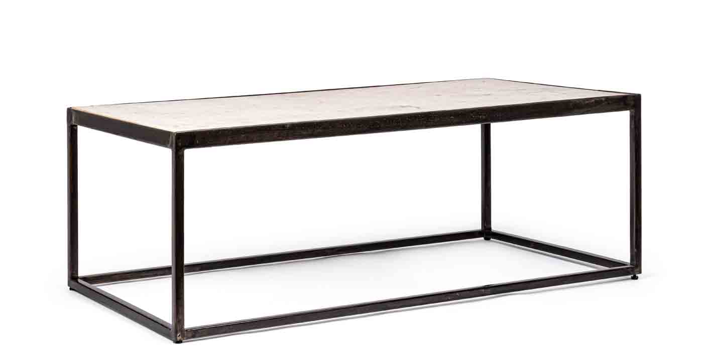 Der stilvolle Beistelltisch Lambeth wurde aus einem Stahlgestell gefertigt, die Oberfläche ist aus Marmor, welche dem Tisch einen hochwertigen Touch verleiht.