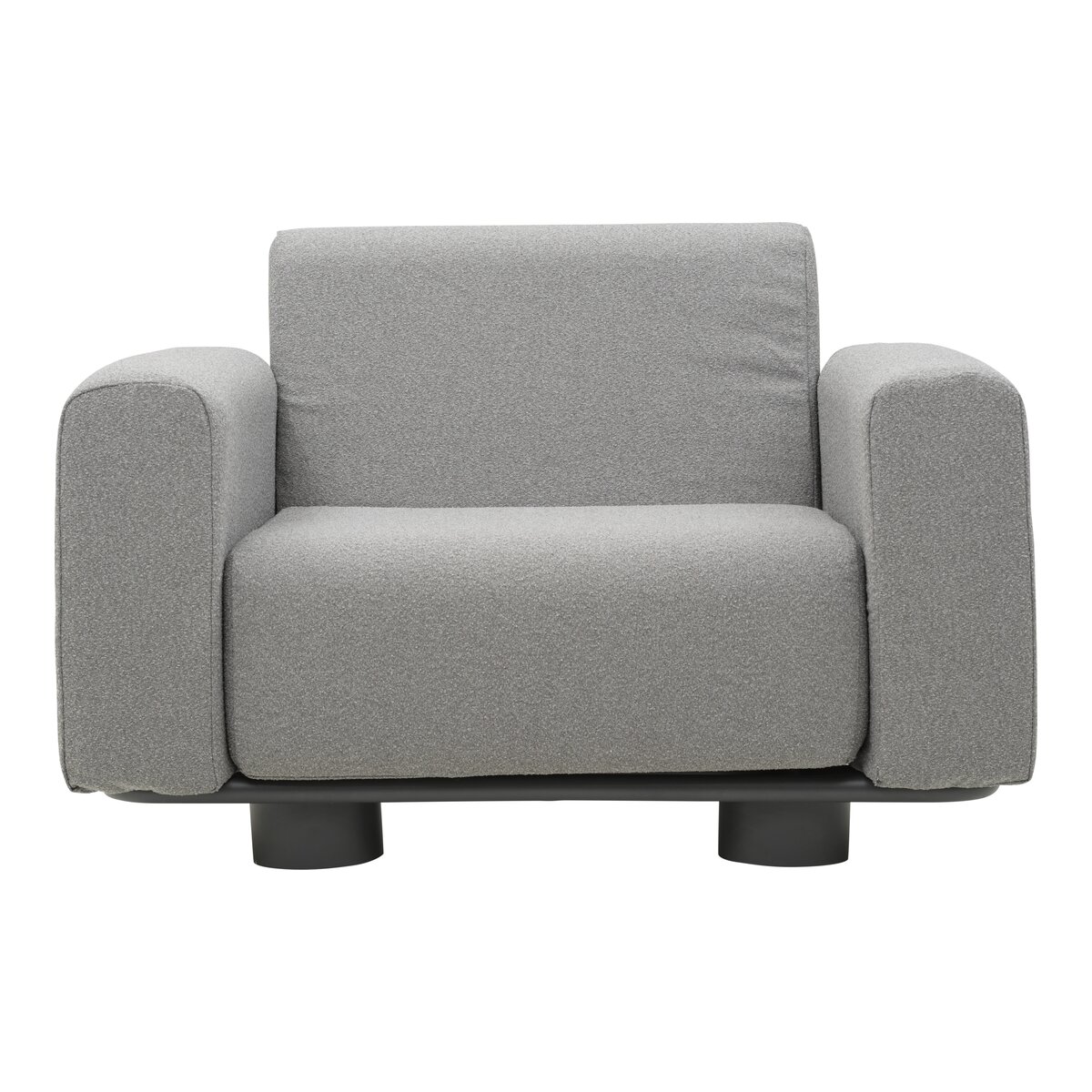 Gartensessel Bolster Anthrazit/Teddy Grau - aus Aluminium, wasserabweisende Kissen