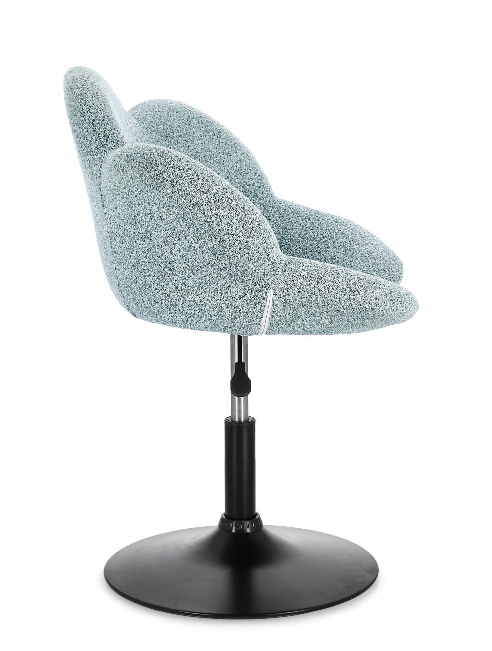 Esszimmerstuhl Fleur 2er-Set, Schwarz / Aquamarin