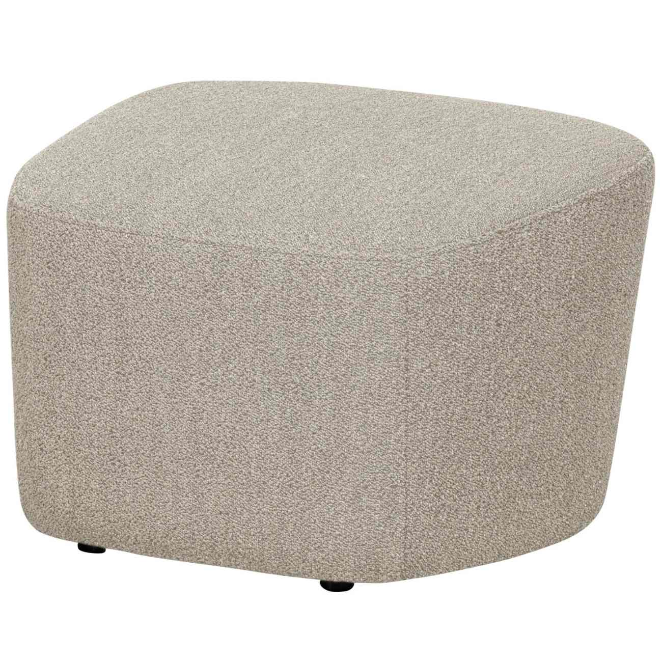 Hocker Lofty aus Boucle-Stoff, Natur Hocker Lofty aus Boucle-Stoff, Natur