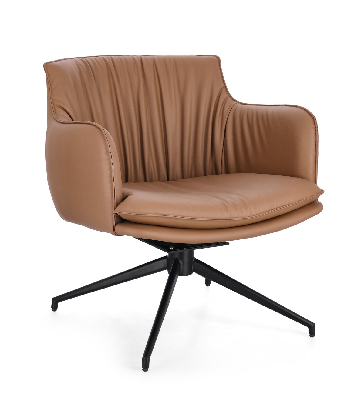 Drehsessel Vermont aus Kunstleder, Cognac Drehsessel Vermont aus Kunstleder, Cognac