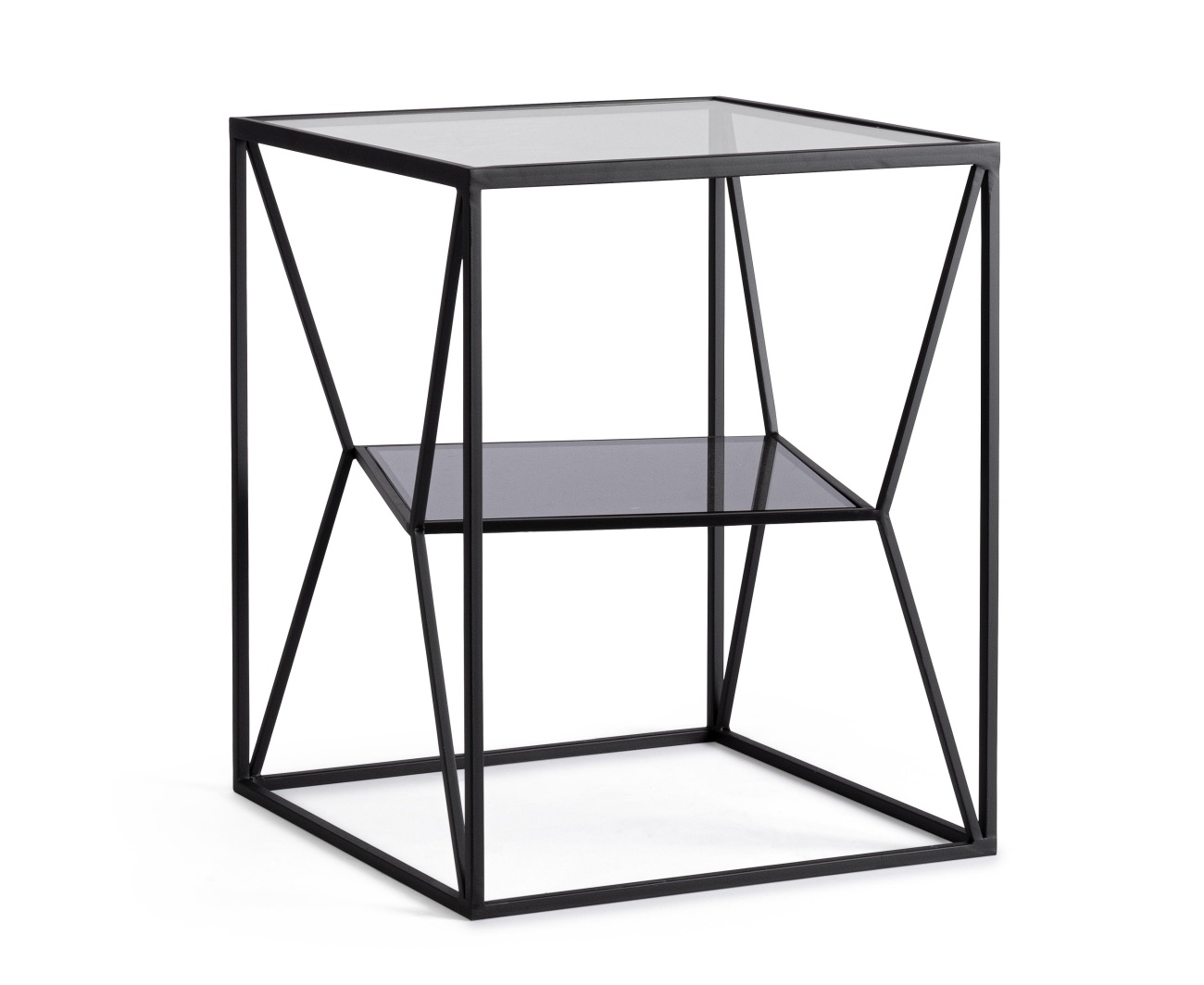 Couchtisch Hydra aus Metall Schwarz, 40x40 cm Couchtisch Hydra aus Metall Schwarz, 40x40 cm