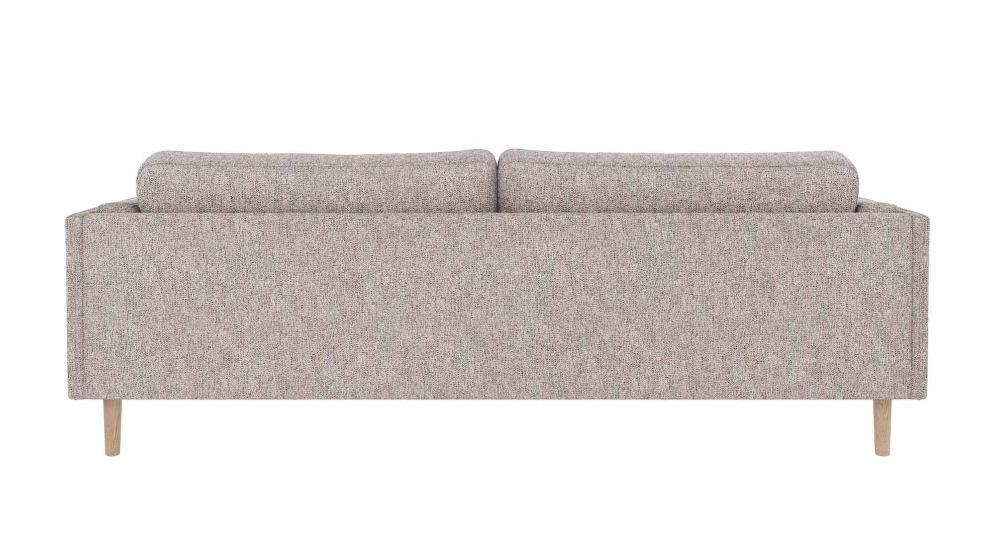 Design trifft Funktion: Sofa Braden 3-Sitzer, Beine Weiß pigmentiert, Bezug Max Grau.