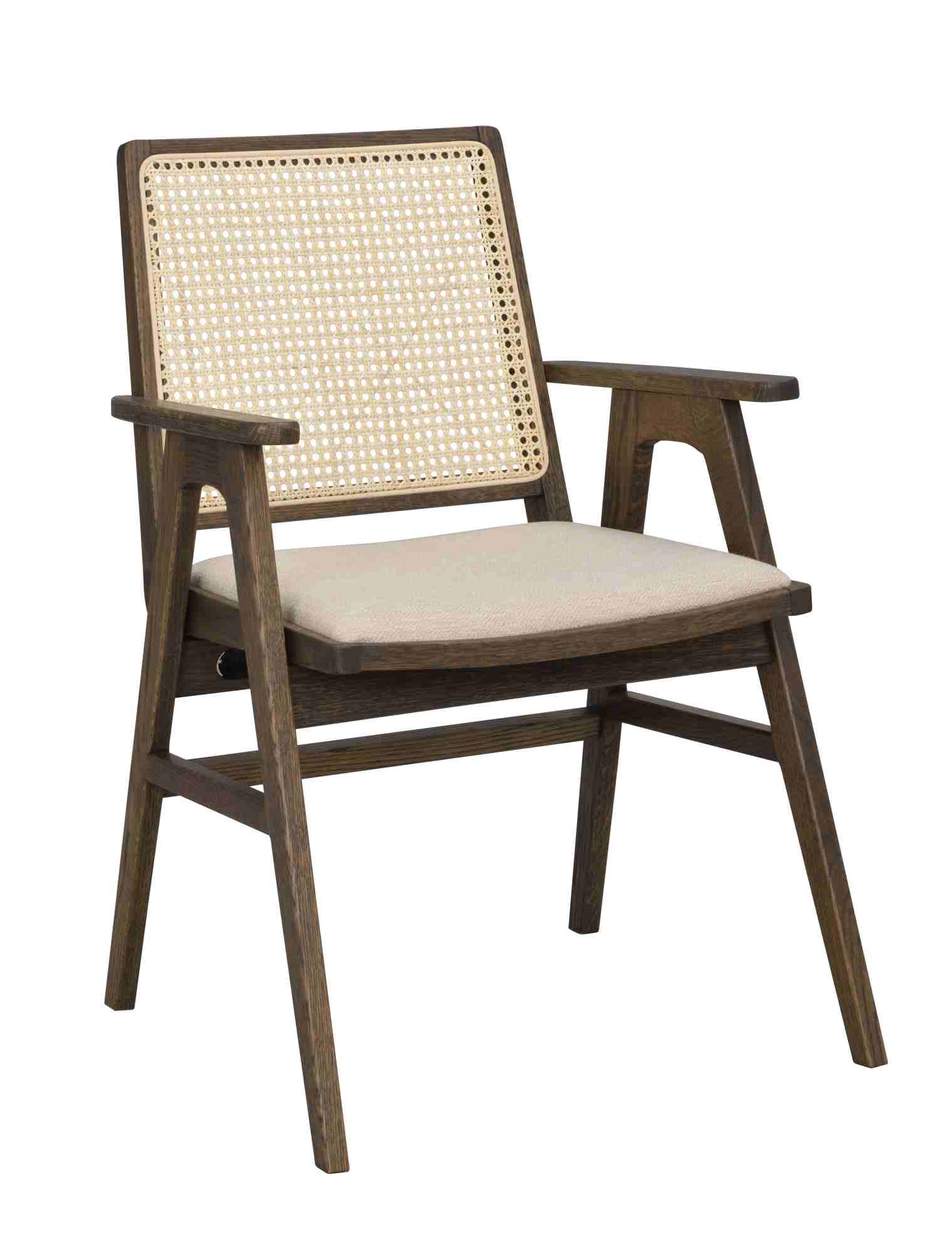 Edles Möbelstück: Stuhl Prestwick 2er Set mit Armlehnen, Braun für stilvolle Einrichtung.