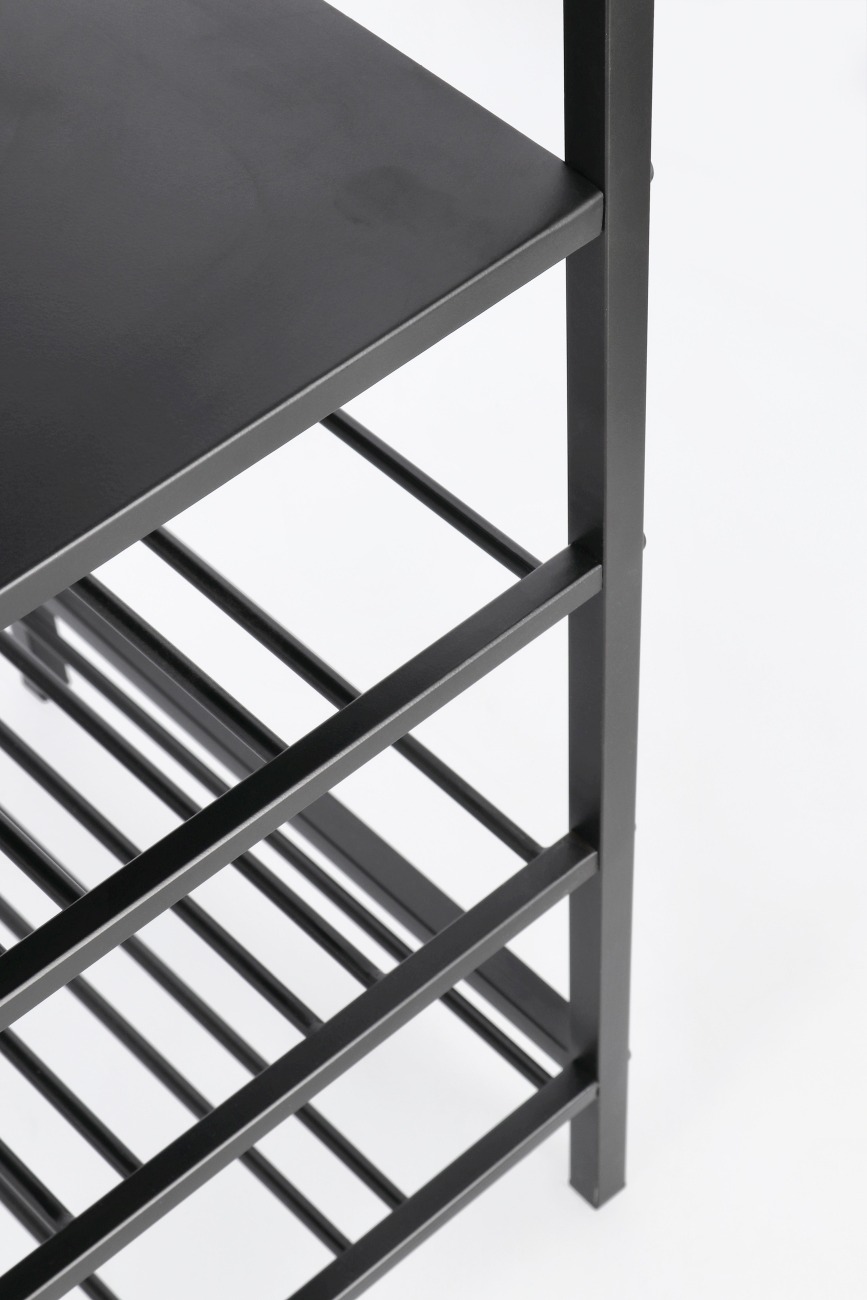 Weinregal Isaac aus Metall, Schwarz