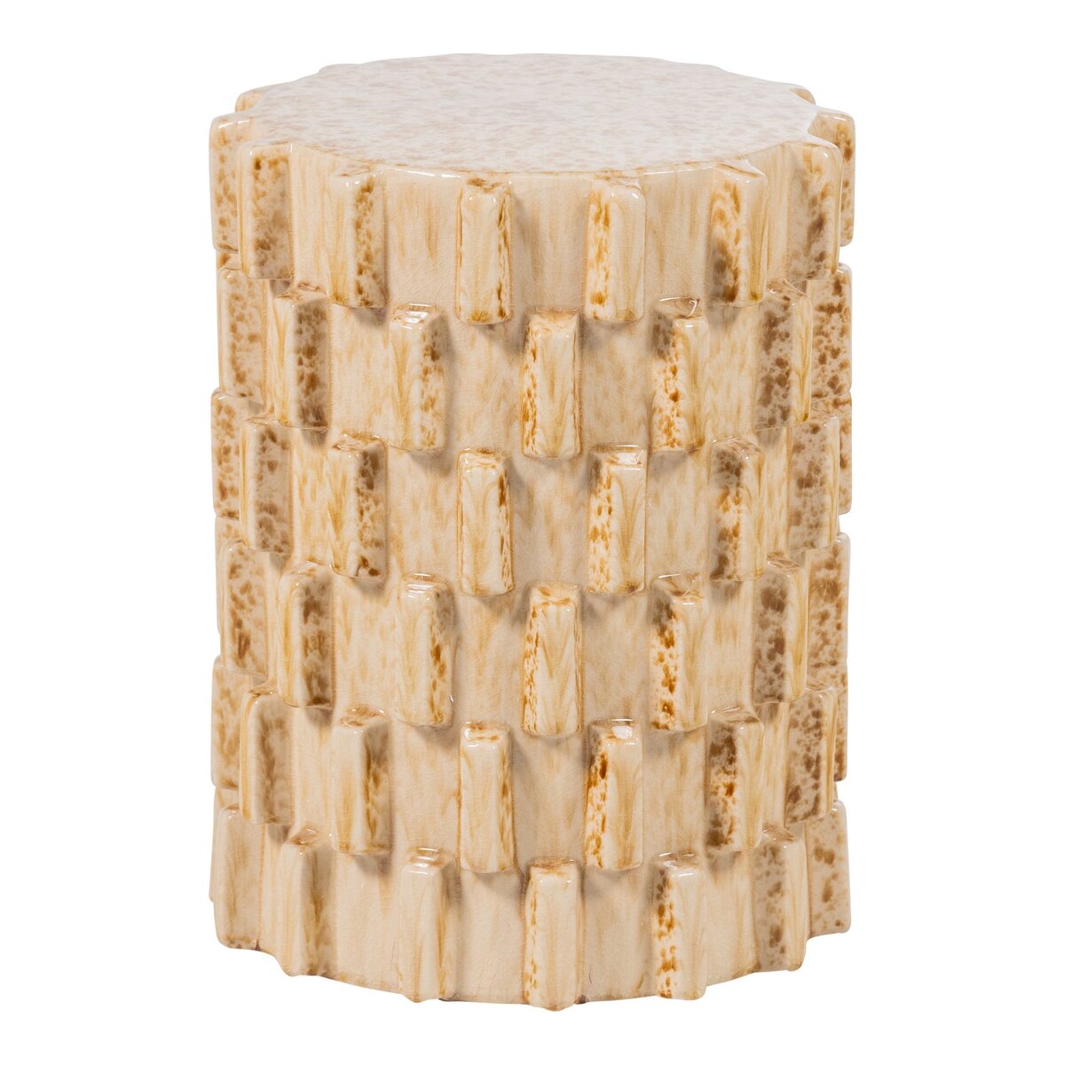 Beistelltisch Axu - Keramik Sand, Ø 35 cm