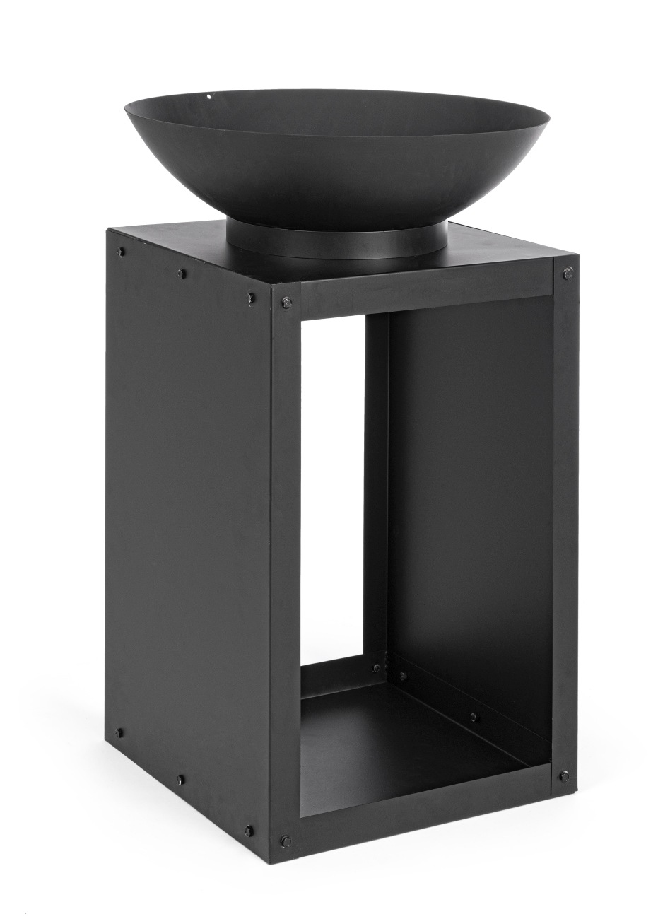 Feuerschale Efesto aus Hitzebeständigen Stahl Schwarz, 50 cm Feuerschale Efesto aus Hitzebeständigen Stahl Schwarz, 50 cm