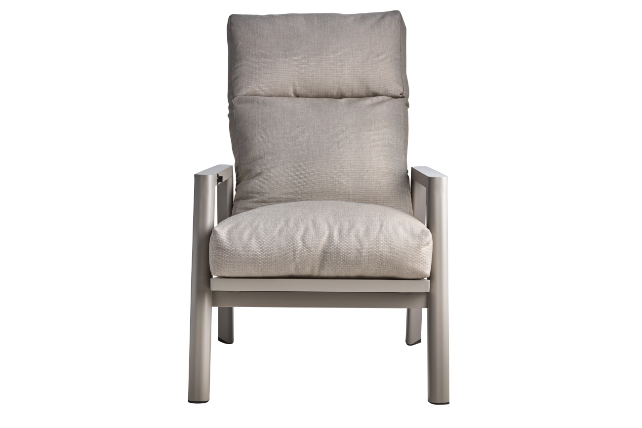 Gartensessel Slide mit verstellbarer Rückenlehne, Taupe / Beige