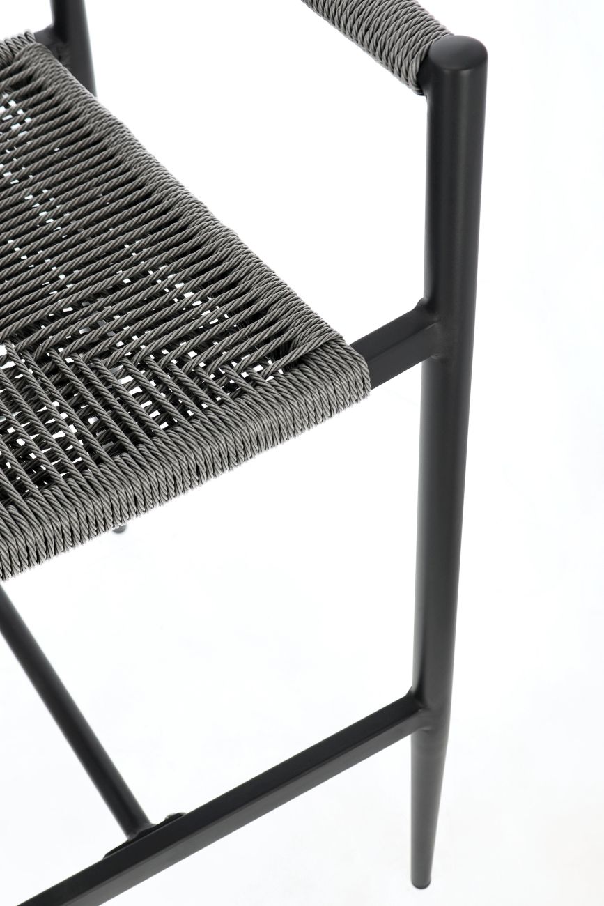 Gartenbarhocker Jandia aus Aluminium, Anthrazit / Grau