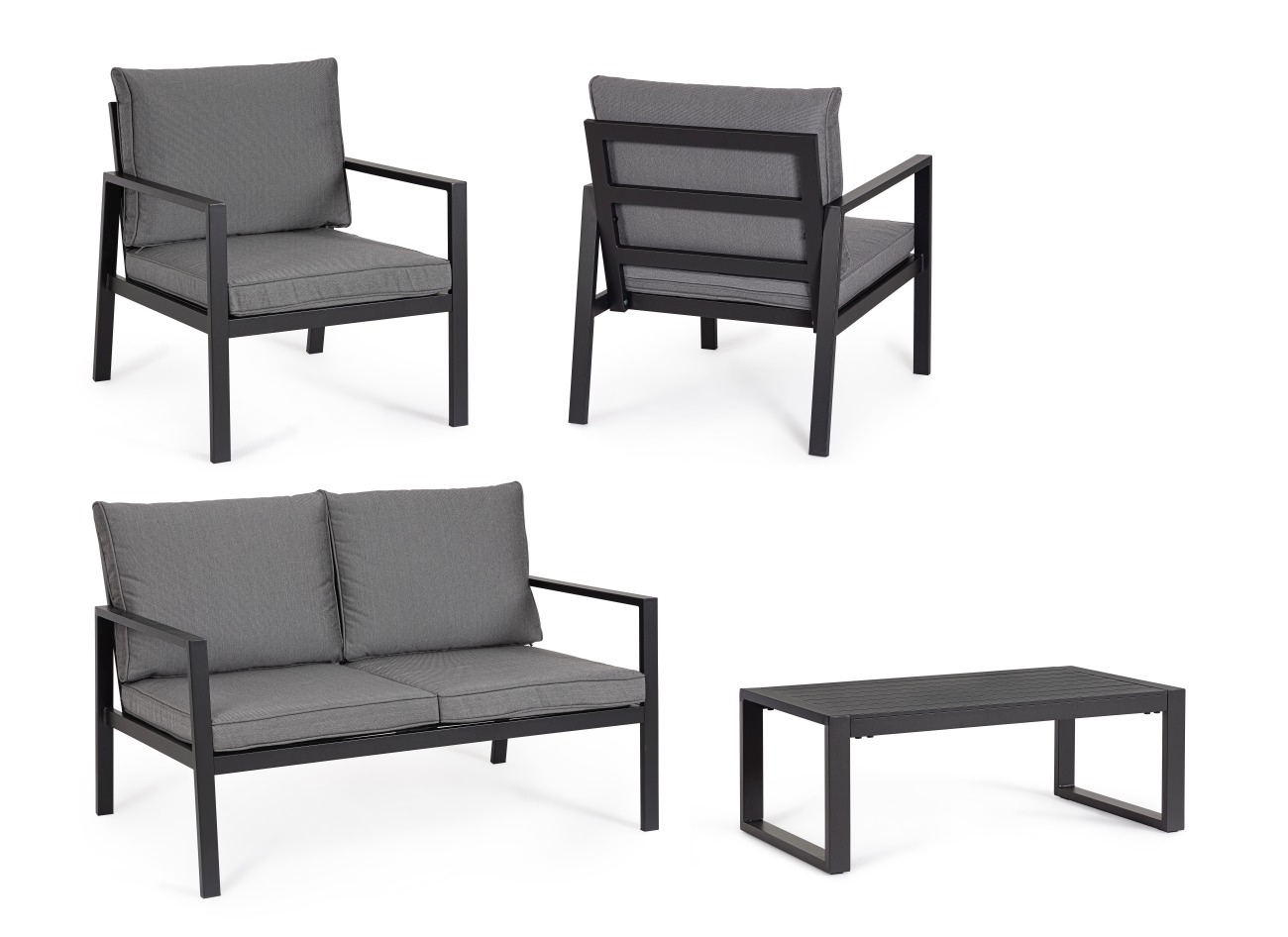 Garten-Set Hilde 4er Gruppe, Anthrazit