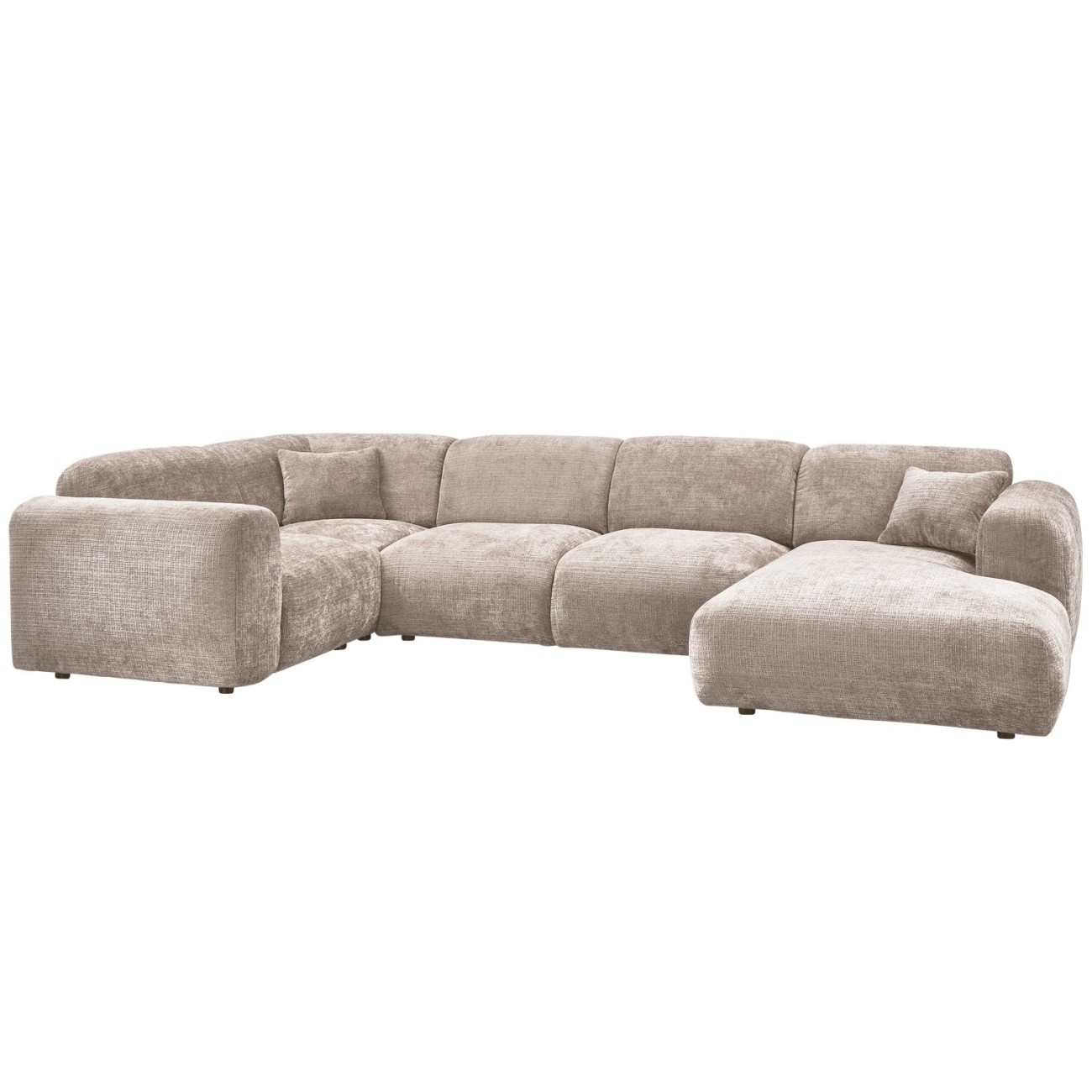 Ecksofa Cloud aus Chenille-Stoff Links, Natur Ecksofa Cloud aus Chenille-Stoff Links, Natur