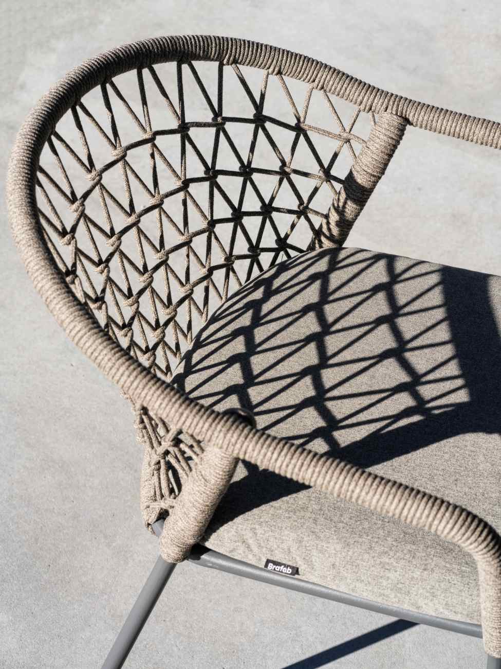 Gartenstuhl Brady mit Kissen, Braun