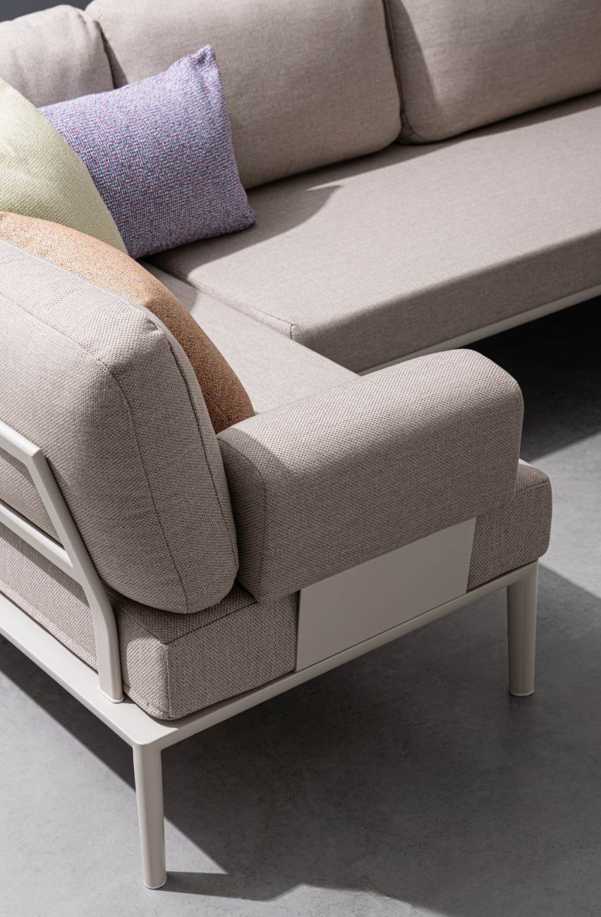 Gartenmodulsofa Gerald aus Aluminium Eck-Element, Pelikan