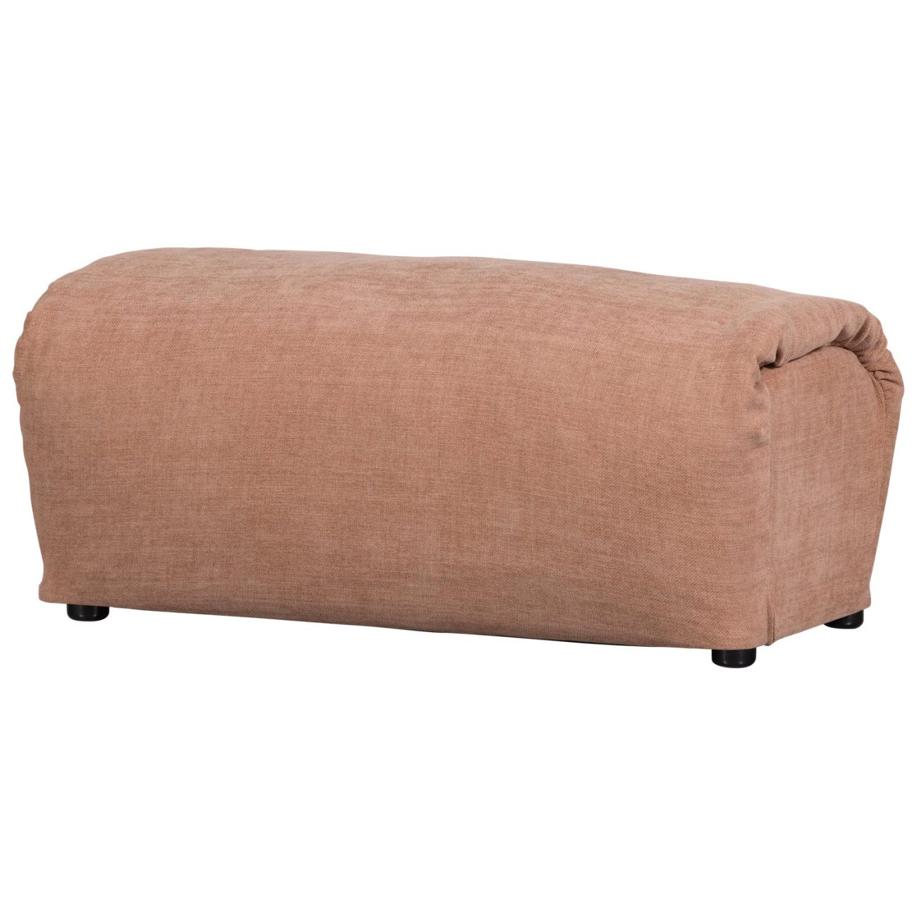 Hocker Baggy aus Chenille-Stoff, Altrosa Hocker Baggy aus Chenille-Stoff, Altrosa