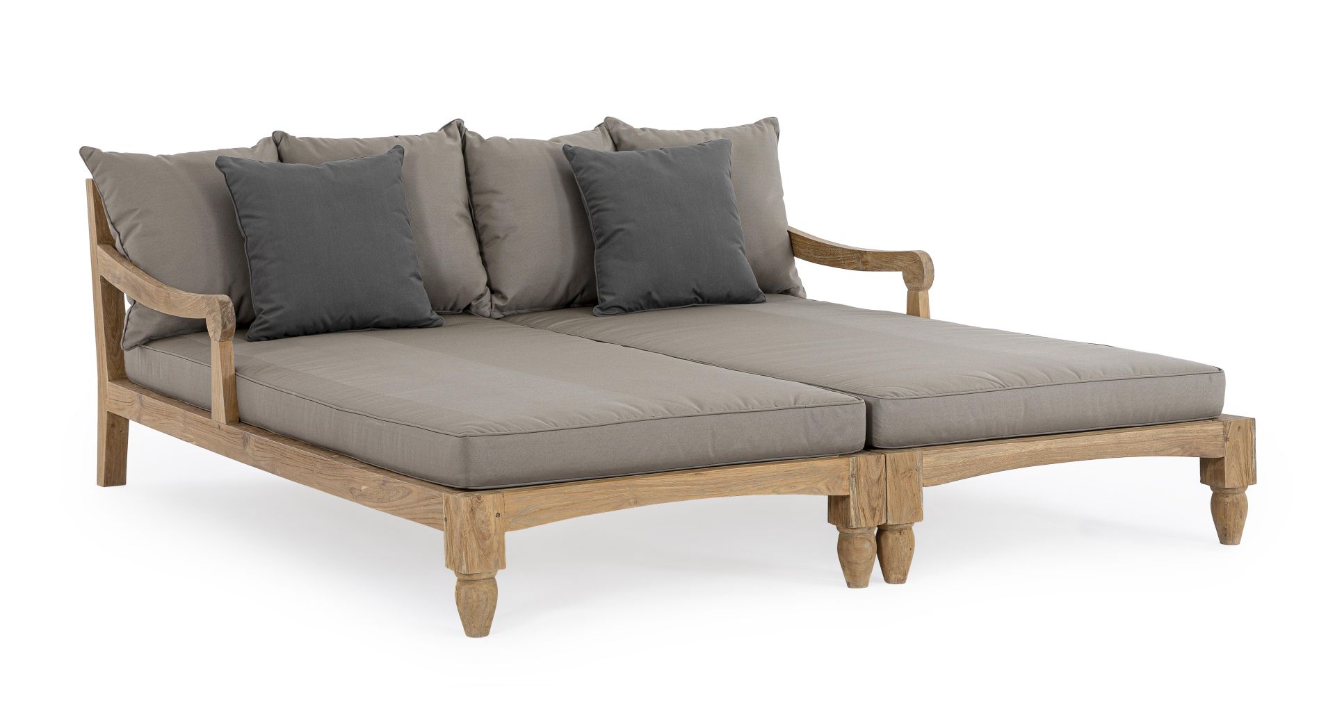 Daybed Bali aus Teakholz, Grau Daybed Bali aus Teakholz, Grau