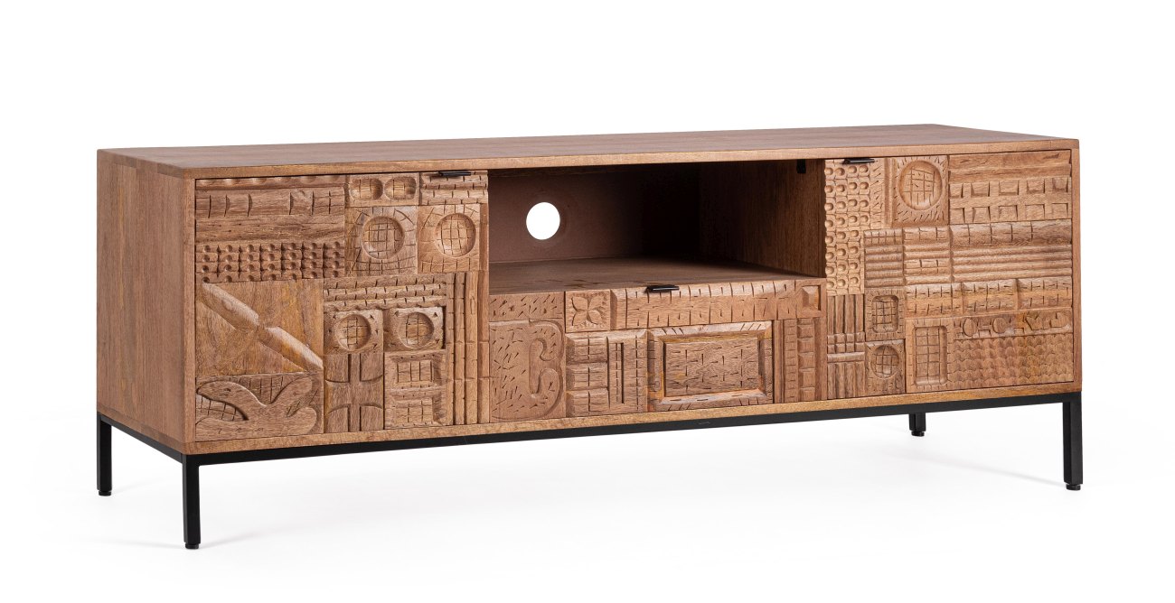 TV Board Kindia aus Mangoholz, 145 cm TV Board Kindia aus Mangoholz, 145 cm