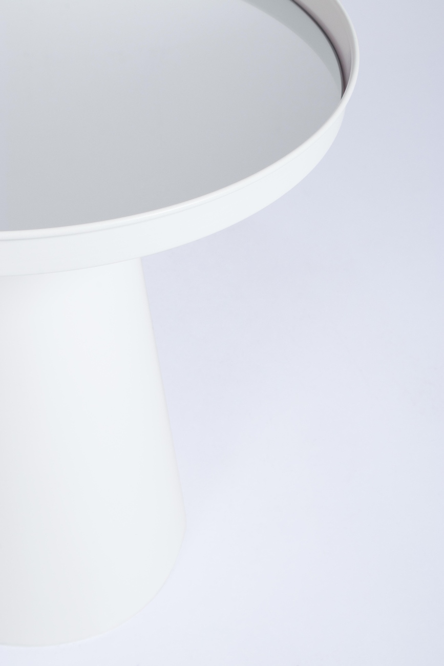 Beistelltisch Reflex 2er-Set aus Metall, Weiß