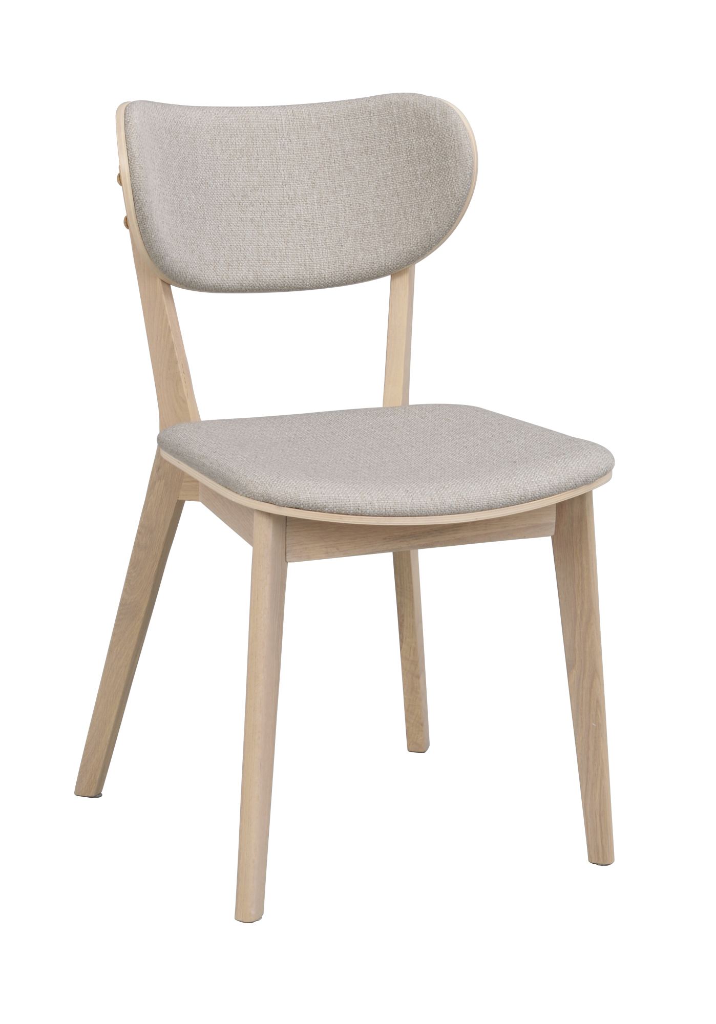 Komfortabel & schön – Stuhl Kato 2er Set, Whitewash / Grau Beige. Stuhl Kato 2er Set, Whitewash / Grau Beige