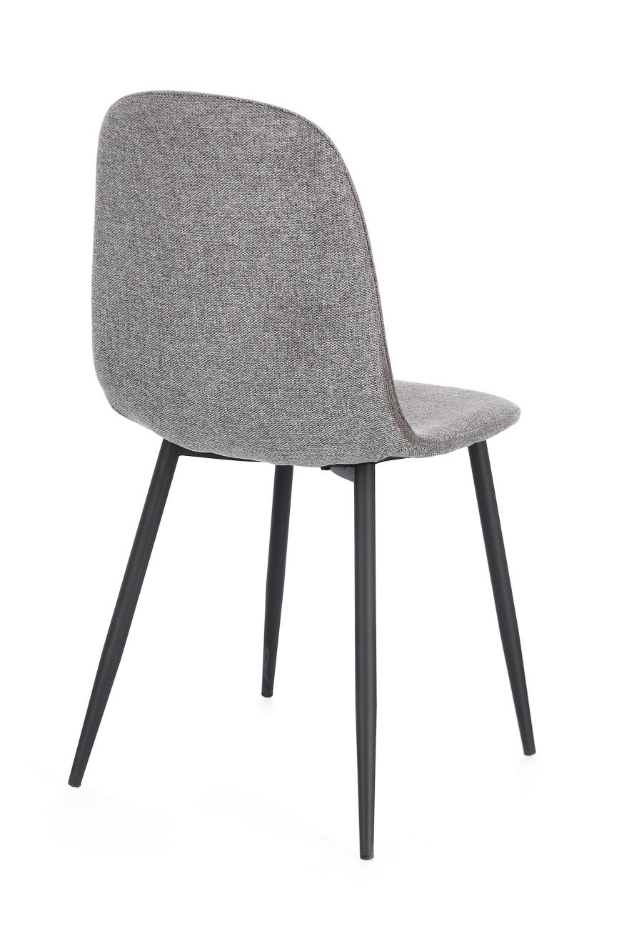 Esszimmerstuhl Irelia 4er-Set aus Stoff, Dunkelgrau/Schwarz