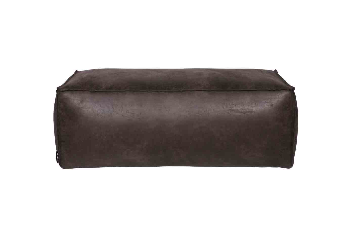 Pouf Rodeo Eco Leder, Schwarz Pouf Rodeo Lederoptik, Schwarz