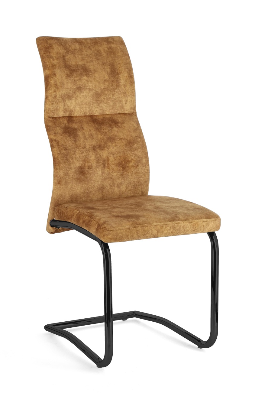 Esszimmerstuhl Thelma aus Samt, Gelb Esszimmerstuhl Thelma 4er-Set aus Samt, Gelb