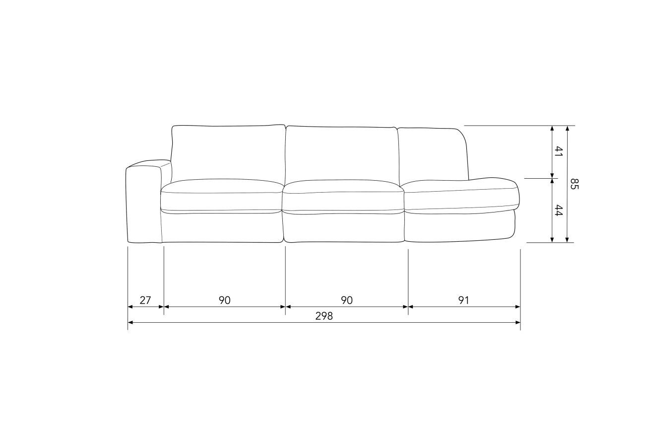 Das Sofa Family überzeugt mit seinem modernen Design. Gefertigt wurde es aus Webstoff, welches einen grauen Farbton besitzt. Das Gestell ist aus Holz und hat eine schwarze Farbe. Das Sofa besitzt eine Sitzhöhe von 44 cm.