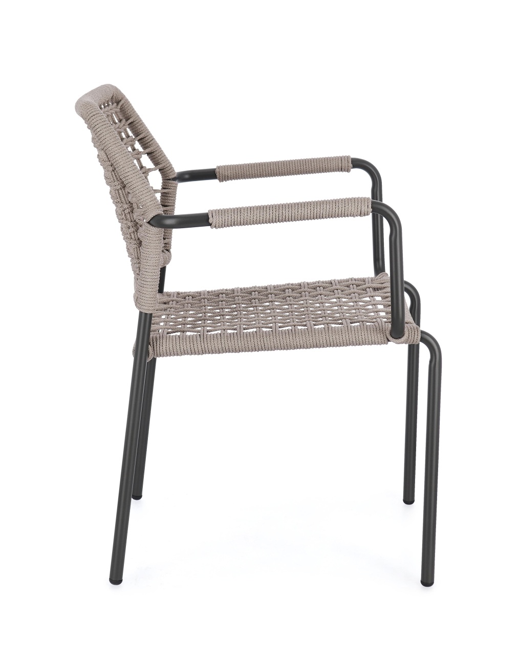 Gartenstuhl Rajada aus Aluminium, Taupe / Anthrazit