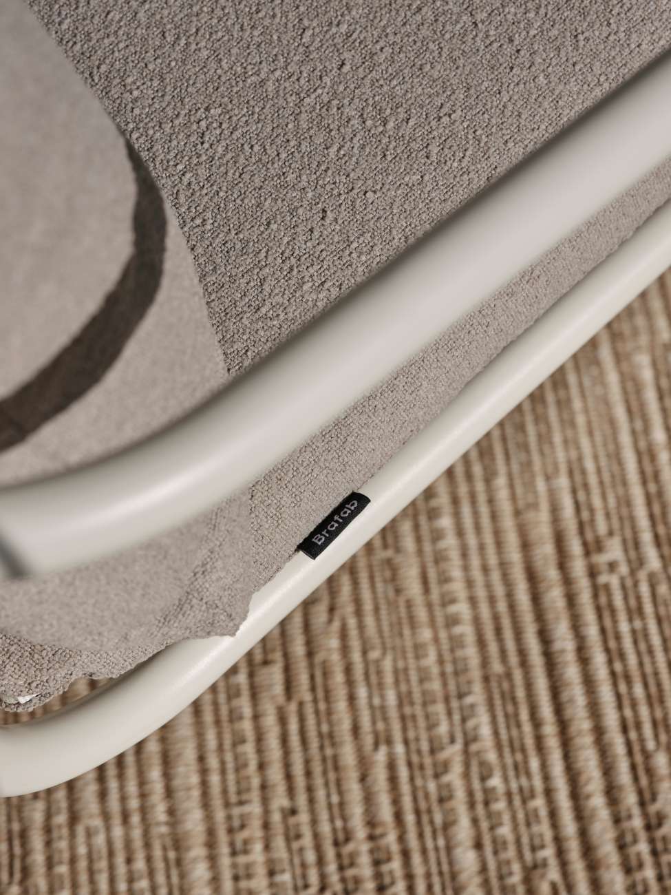 Gartensessel Bendt mit Kissen, Perlweiß