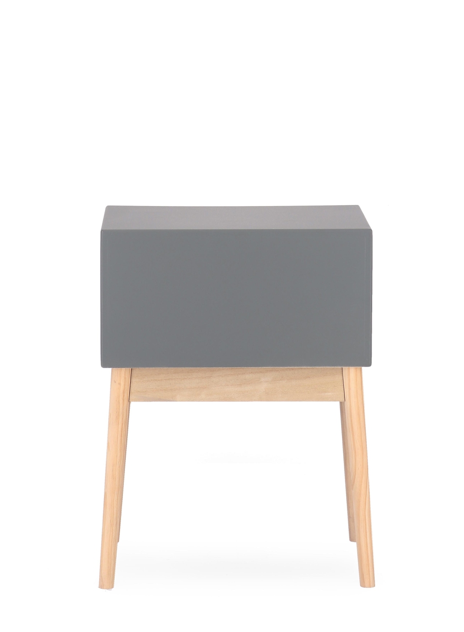 Kommode Ordinary aus Kiefernholz Grau, 2 Schubladen