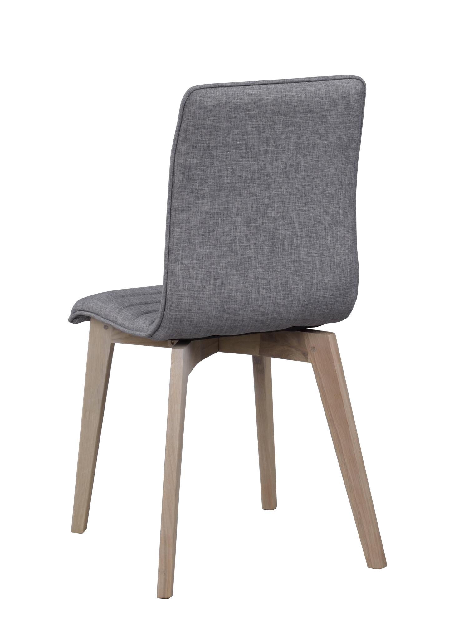 Design trifft Funktion: Stuhl Gracy 2er Set, Hellgrau / Whitewash.