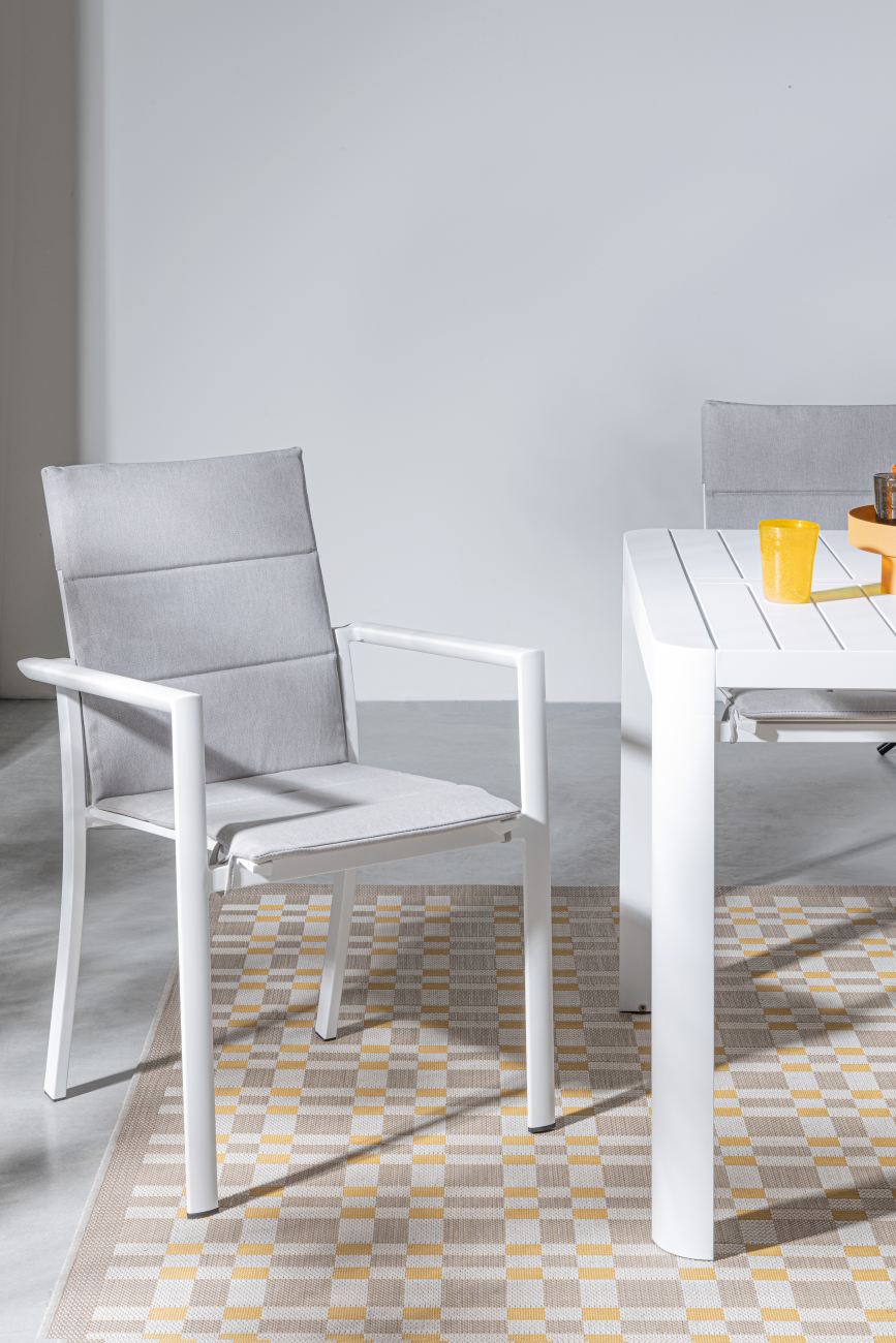 Auflage für Gartenstuhl Konnor, Hellgrau