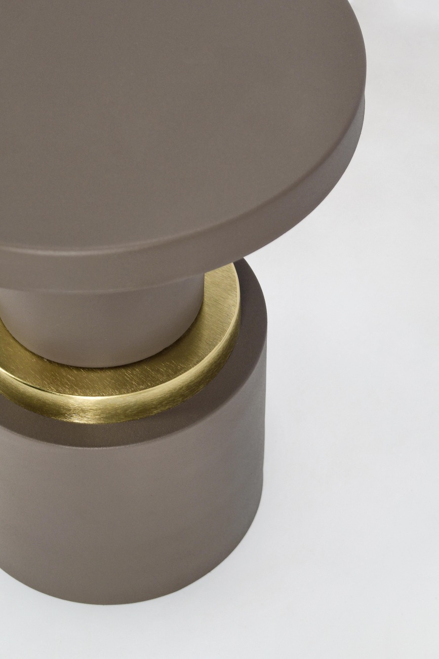 Beistelltisch Mudit aus Metall, Fango