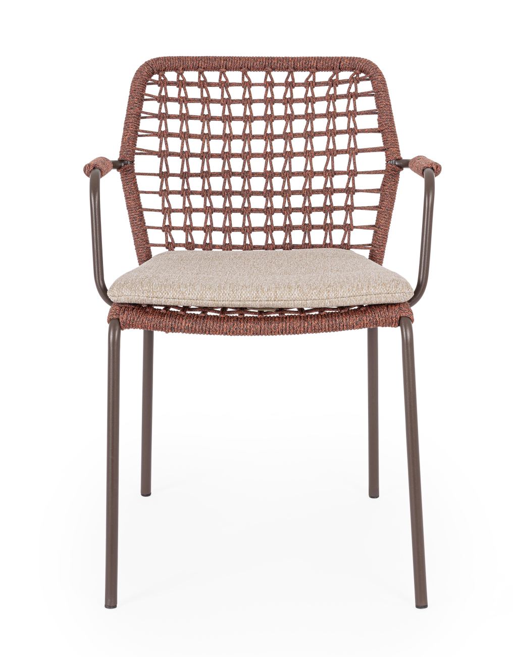 Gartenstuhl Canar aus Metall, Rot