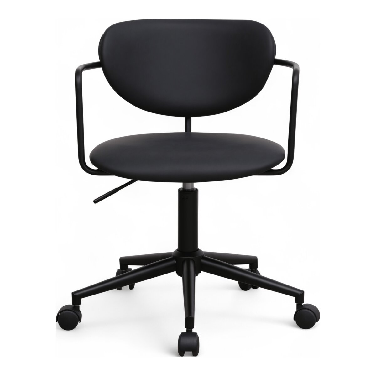 Bürostuhl Odila aus Kunstleder - Drehbar, Höhenverstellbar, Neigbar, Schwarz