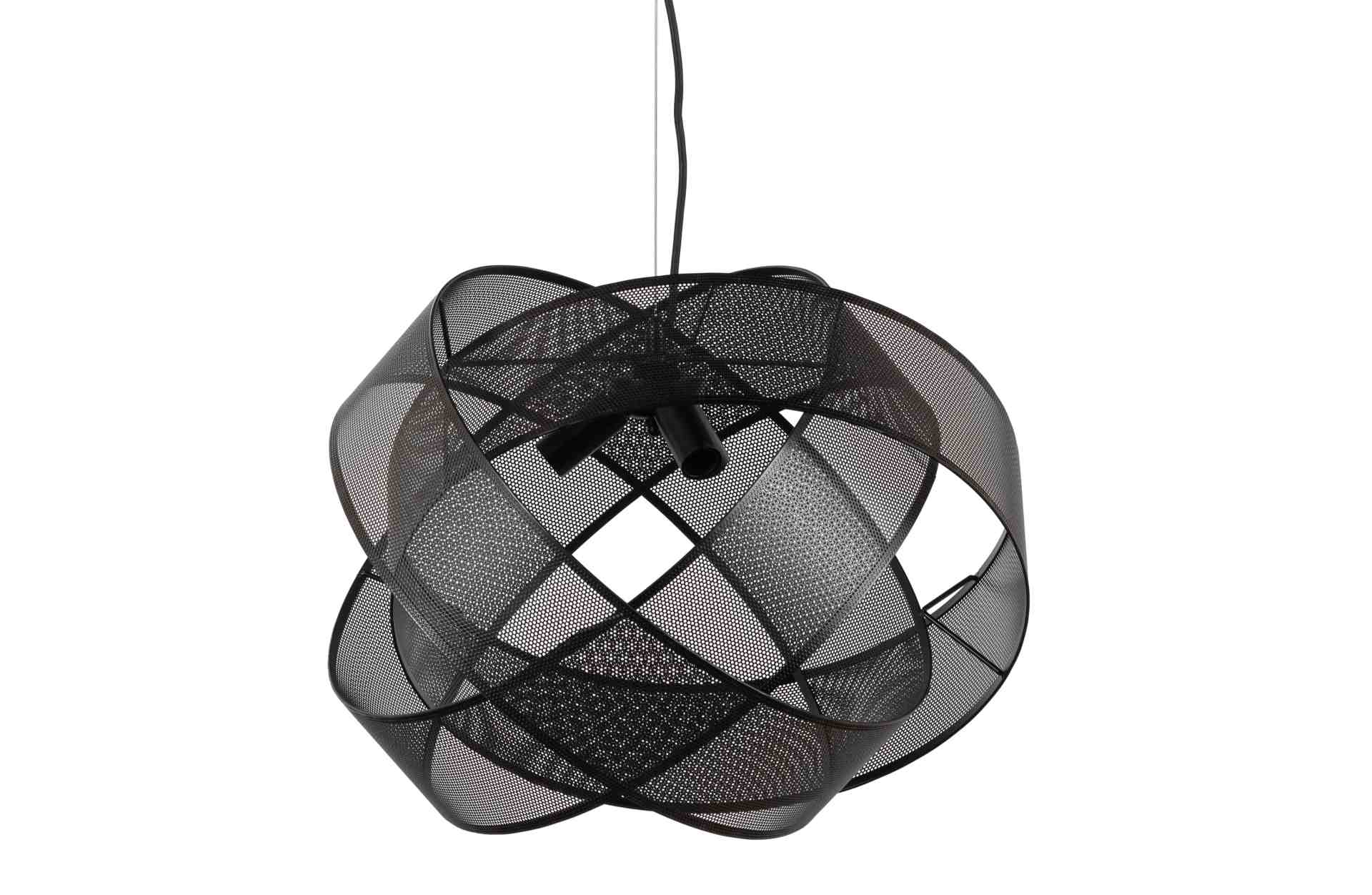 Durch die besondere Form der Lampe Arie, wird diese zu einem echten Hingucker. In Kombination mit dem schwarzen Metall, entsteht ein modernes Design.