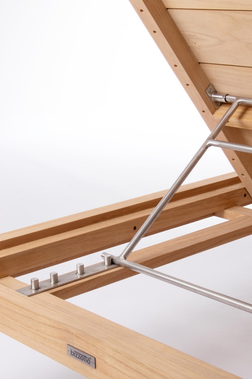 Gartenliege Jeremy aus Teakholz, Natur