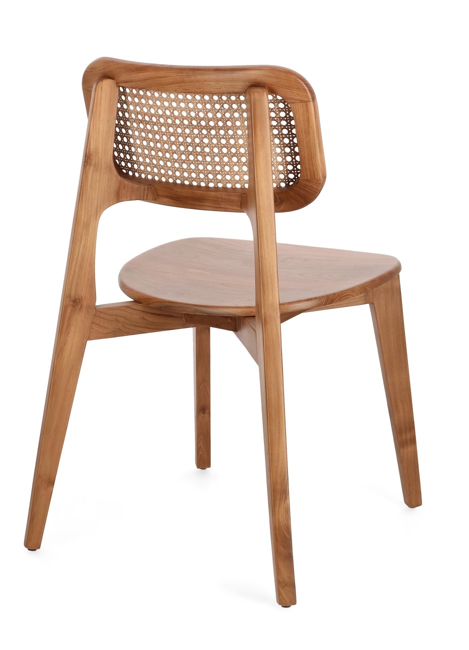 Esszimmerstuhl Abby aus Teakholz, Natur