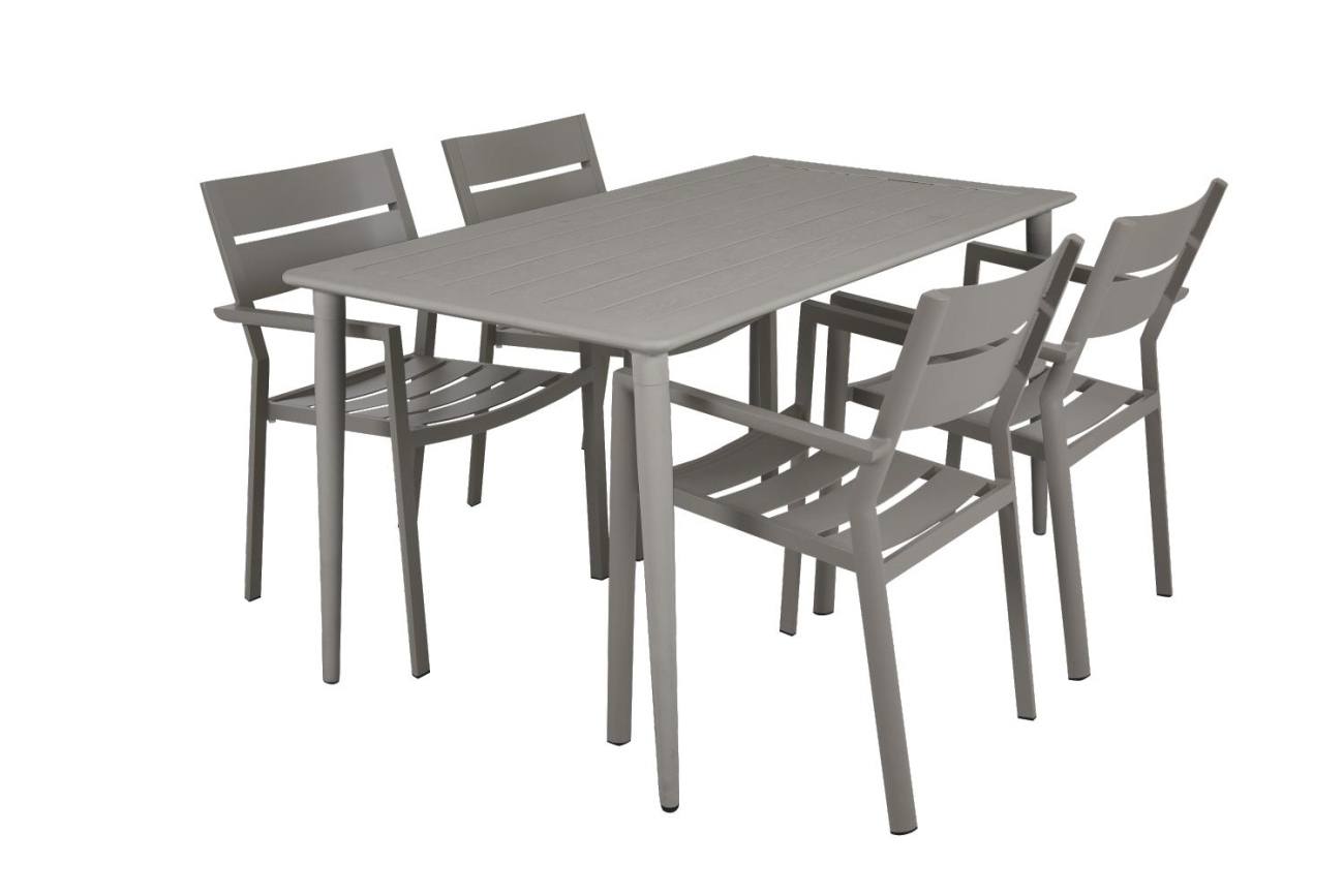 Gartenstuhl Delia mit Armlehne, Kaki