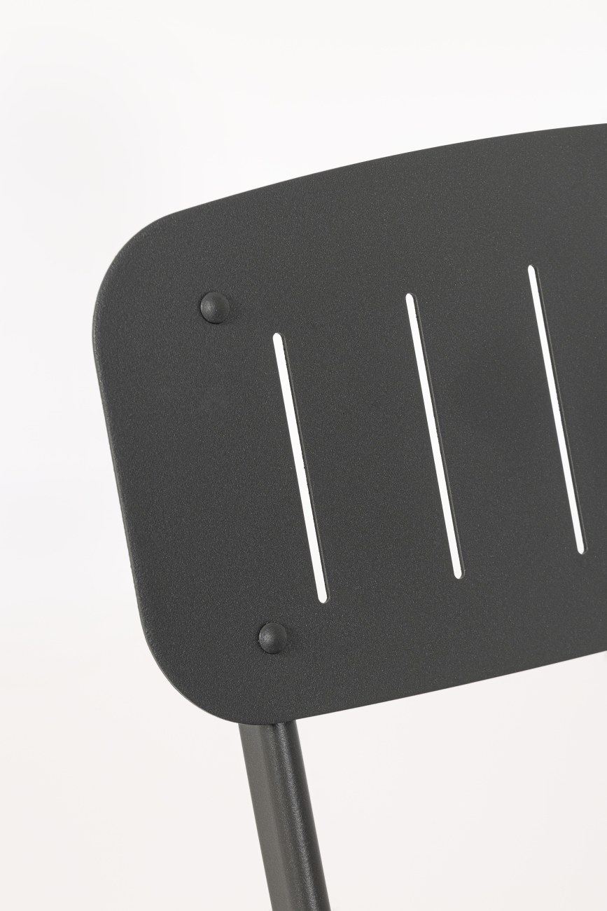 Gartenstuhl Yvonne aus Metall, Anthrazit