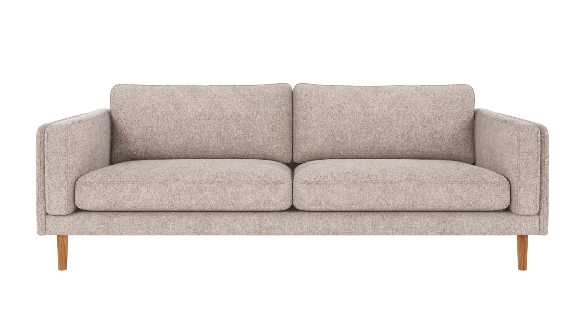 Edles Möbelstück: Sofa Braden 3-Sitzer, Beine Eiche, Bezug Greg Hellgrau für stilvolle Einrichtung.