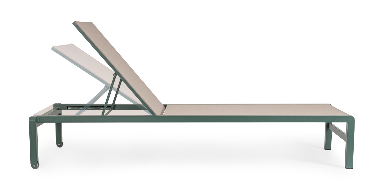 Gartenliege Konnor, Aluminium Textilene, Balsam