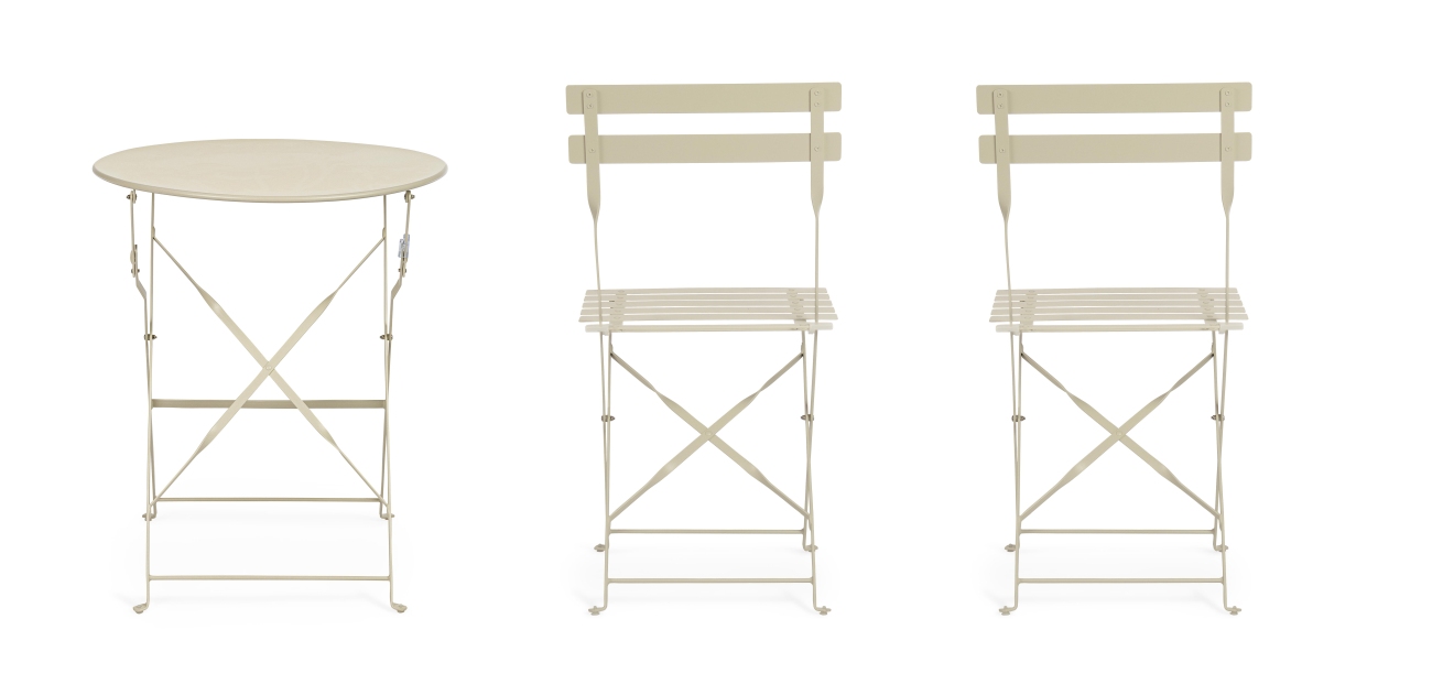 Garten-Set Austin, Stühle & Tisch, Gips