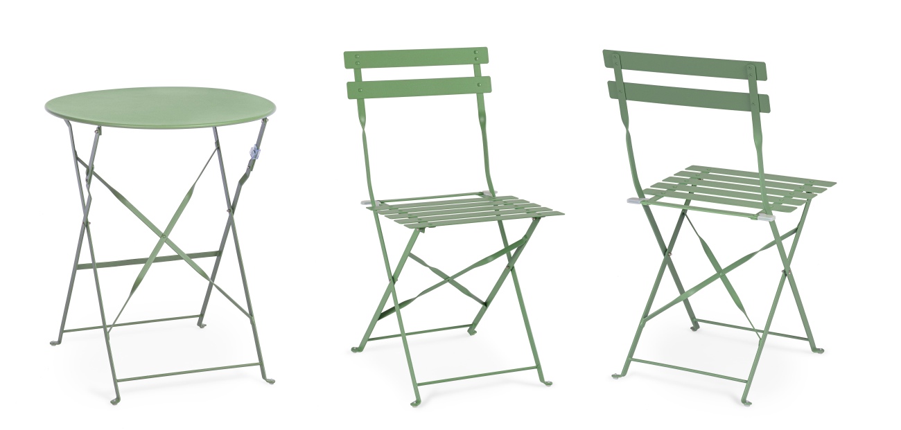 Garten-Set Austin, Stühle & Tisch, Grün